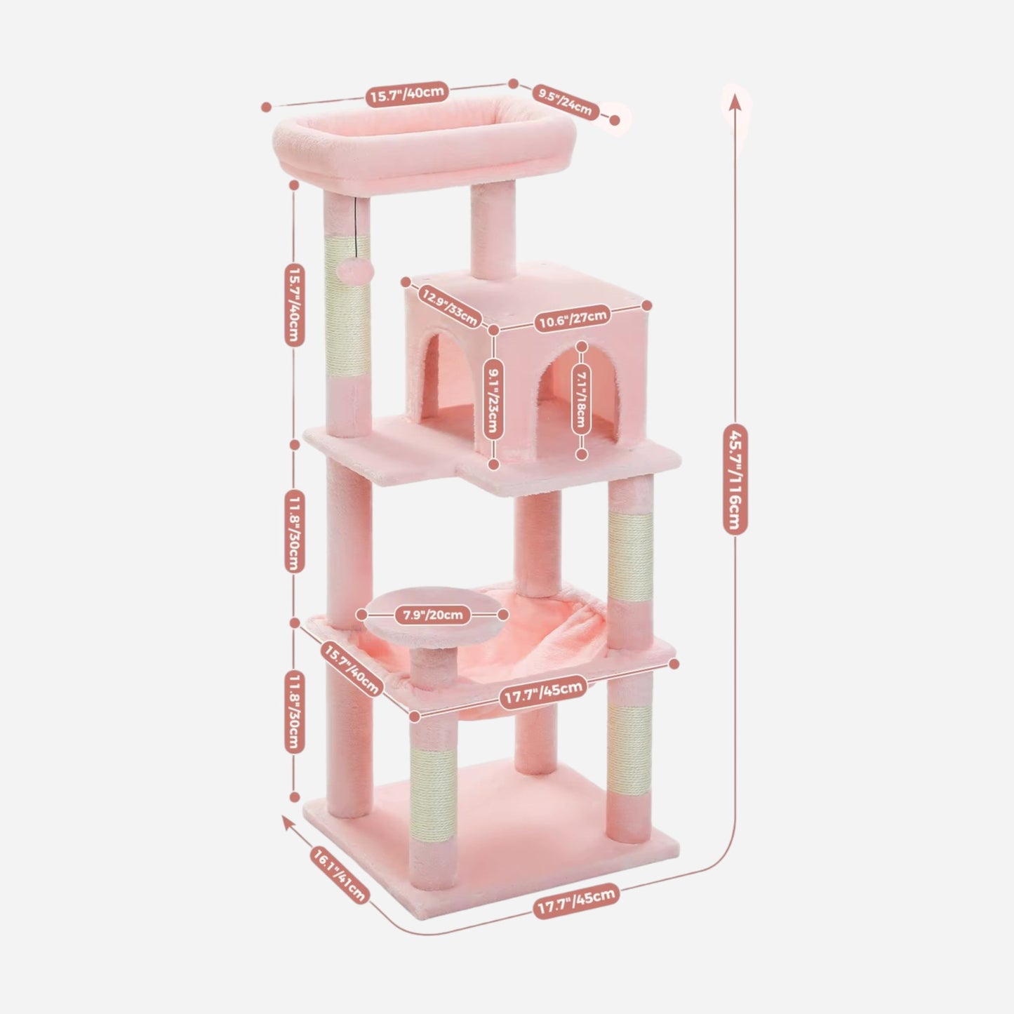 Arbre à chat Design Rose - Mon Chat Perché