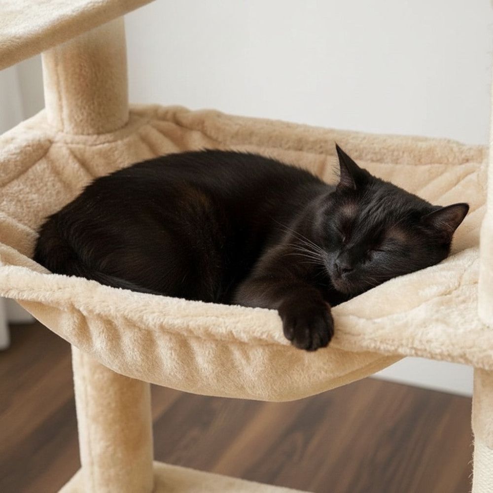 Arbre à Chat Maine Coon Gris Foncé Structure Imposante 205cm