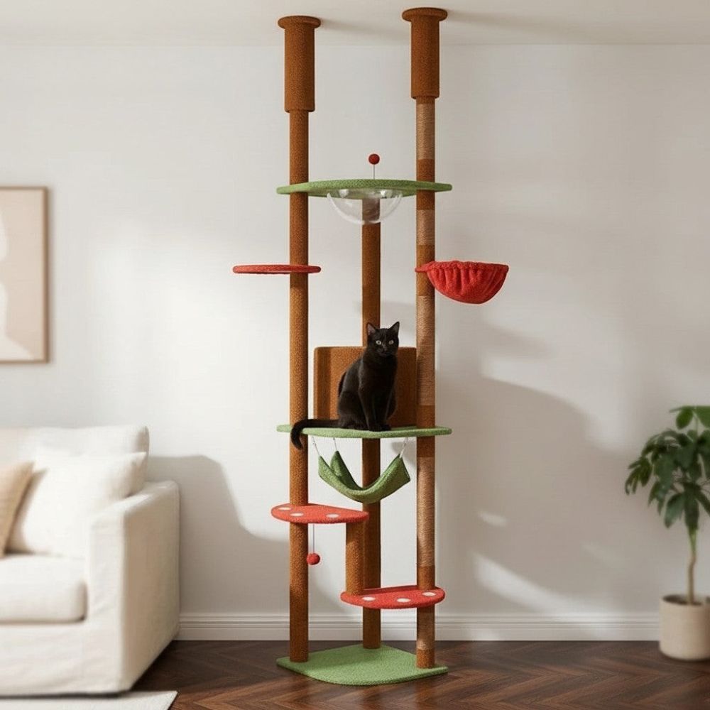 Arbre à Chat Sol-Plafond Finitions Design 258cm