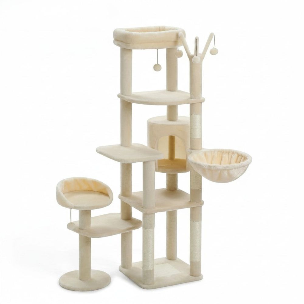 Arbre à Chat XXL Plateformes Larges et Stables 150cm
