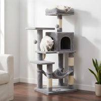 Arbre à Chat Blanc au Design Minimaliste 110cm