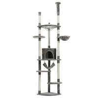 Arbre à Chat Plancher au Plafond Multi-Teintes 258cm