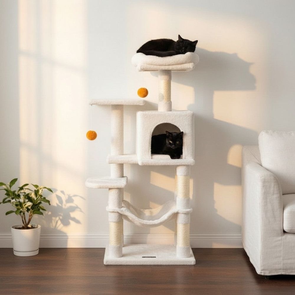 Arbre à Chat Rose Douceur Format Équilibré 110cm