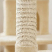 Arbre à Chat Beige avec Hamac Suspendu 170cm
