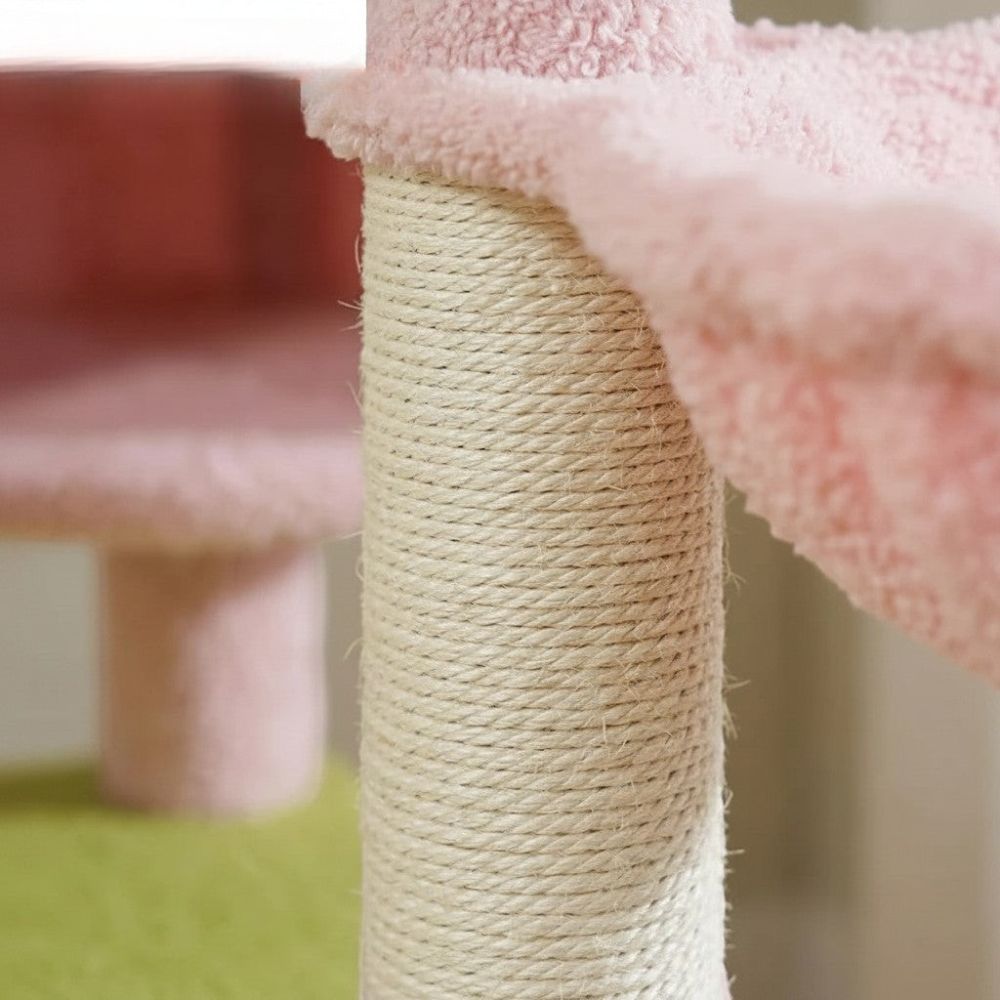 Arbre à Chat Beige XXL Base Généreuse pour Gros Chat