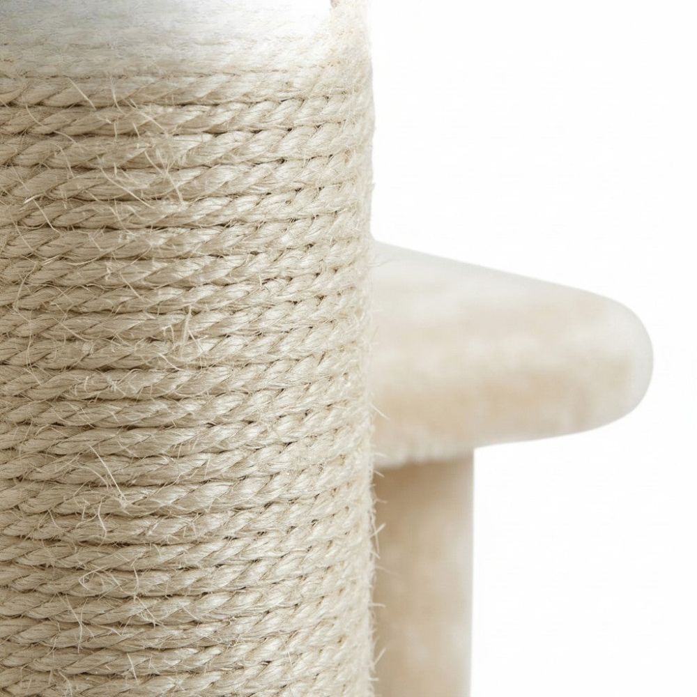 Arbre à Chat Beige XXL Base Généreuse pour Gros Chat