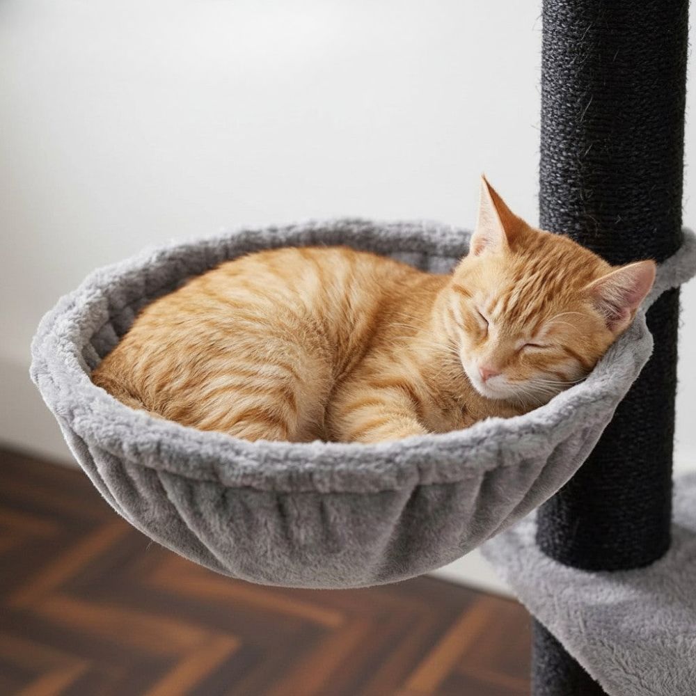 Arbre à Chat Beige XXL Grande Hauteur 170cm