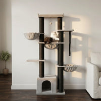 Arbre à Chat Beige XXL Grande Hauteur 170cm