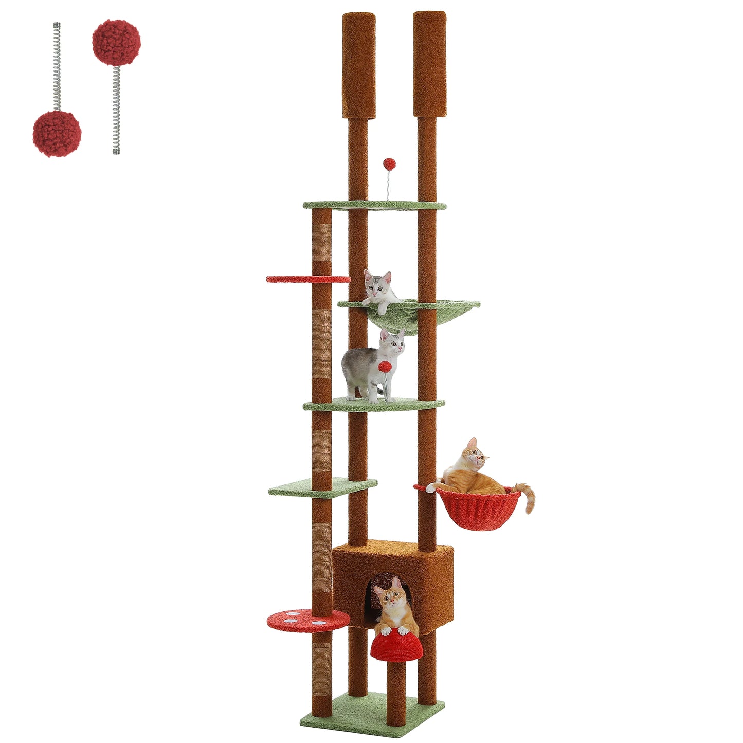 Arbre à chat Design Champignon Plafond - Mon Chat Perché