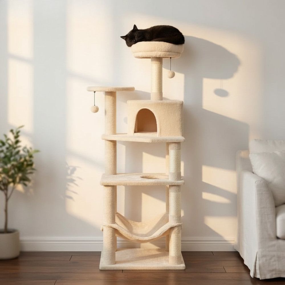 Arbre à Chat au Beau Design Épuré 140cm
