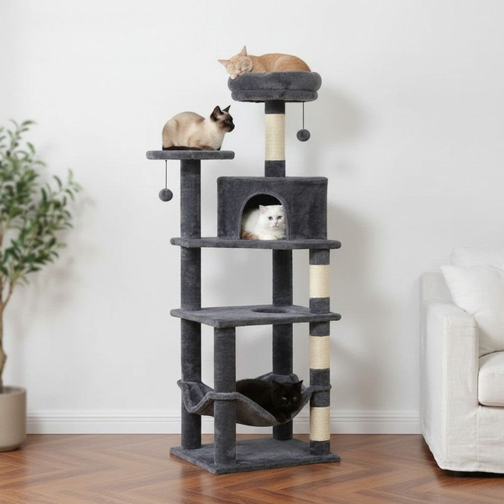 Arbre à Chat au Beau Design Épuré 140cm