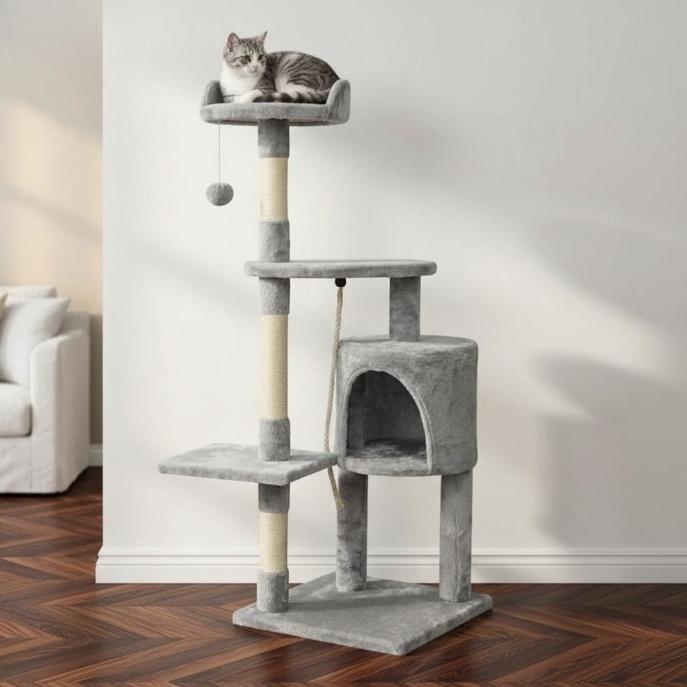 Arbre à Chat au Design Contemporain Épuré 112cm