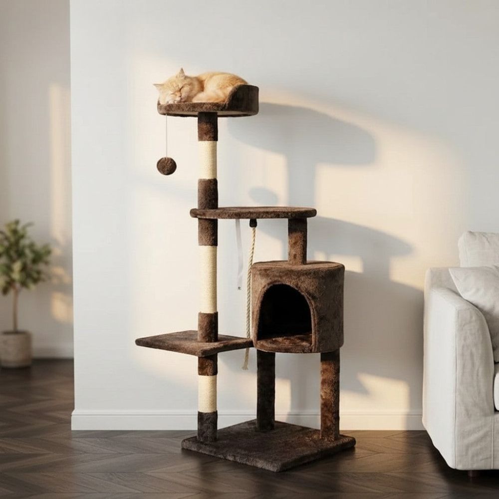 Arbre à Chat au Design Contemporain Épuré 112cm