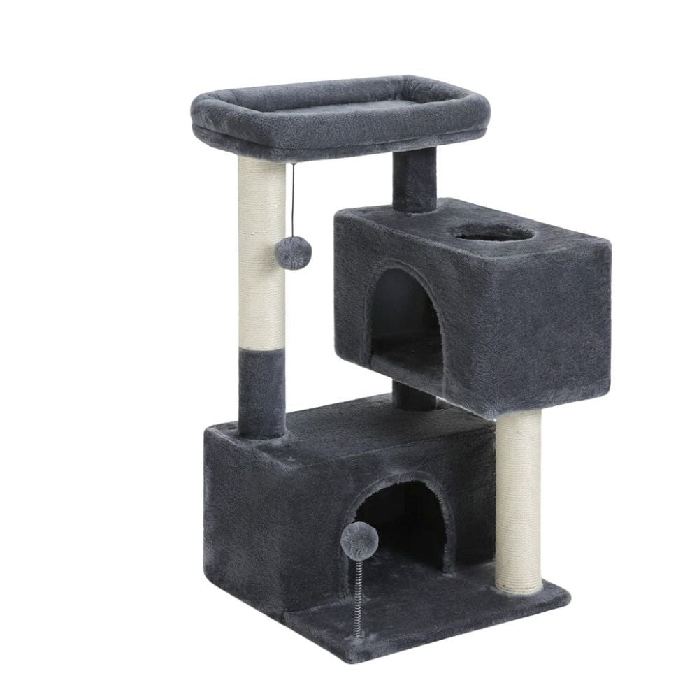 Arbre à Chat avec Cabane Maison Petit Espace 80cm