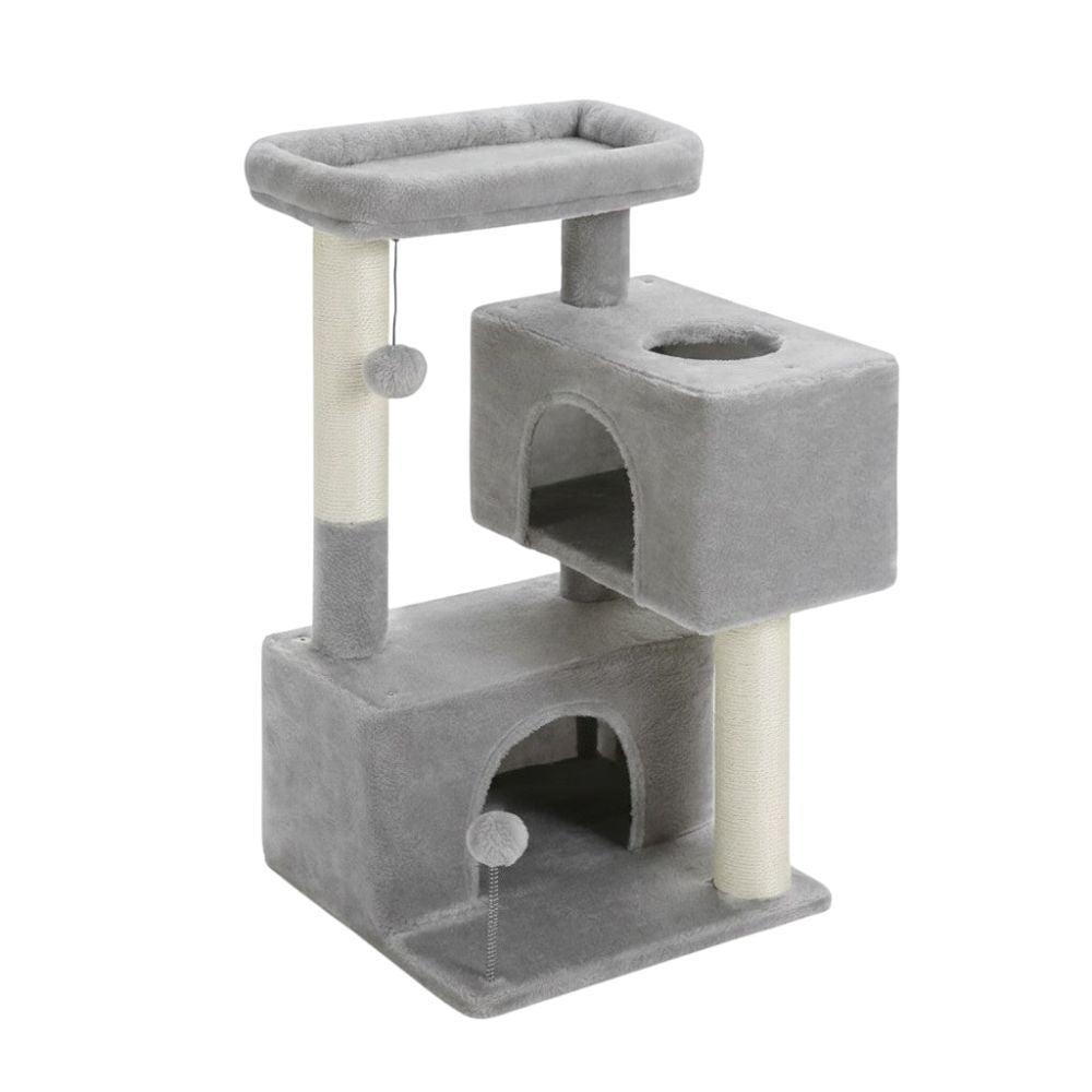 Arbre à Chat avec Cabane Maison Petit Espace 80cm