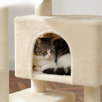 Arbre à Chat avec Cabane Maison Petit Espace 80cm
