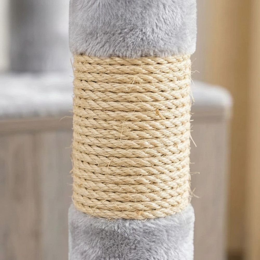 Arbre à Chat avec Caisse en Bois Massif 120cm