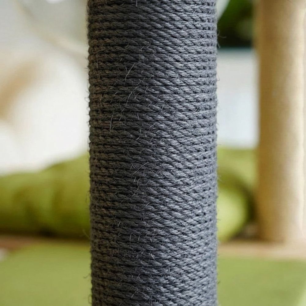 Arbre à Chat avec Caisse en Bois Vert 108cm