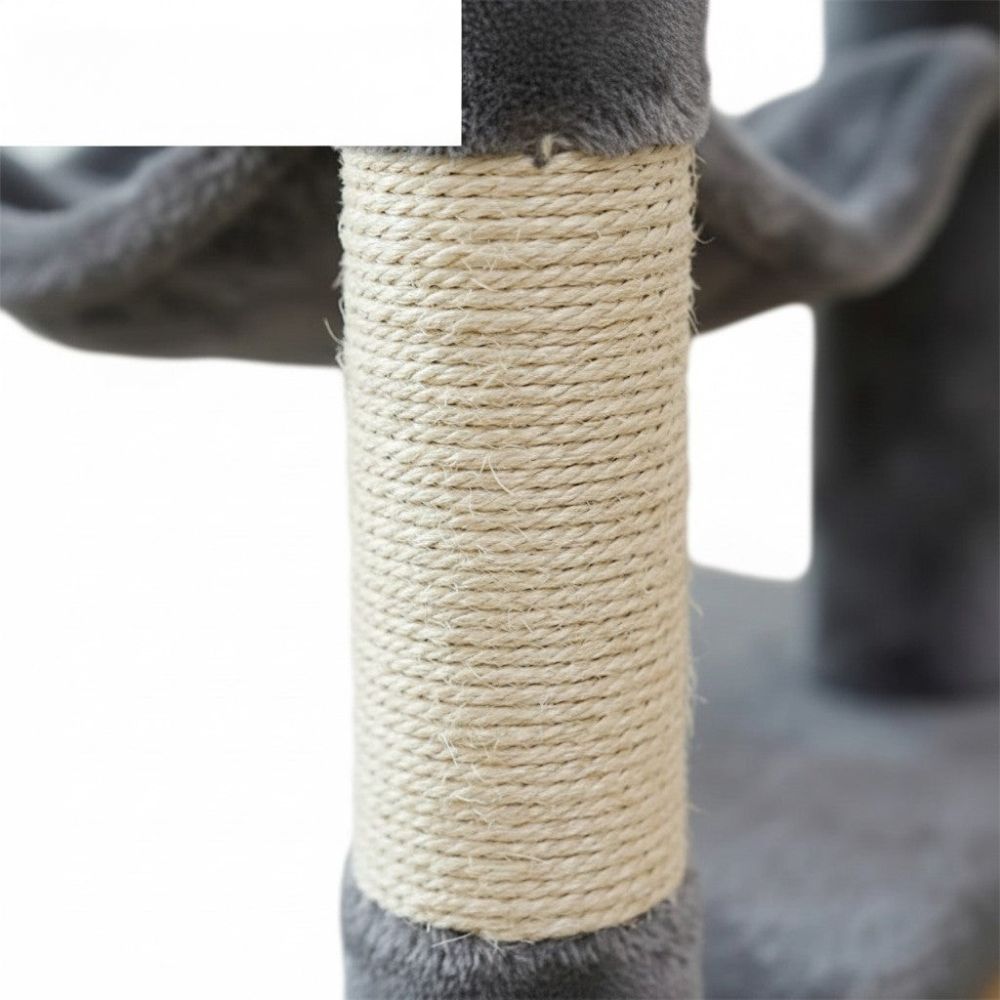 Arbre à Chat avec Hamac Suspendu Gris Foncé 154cm