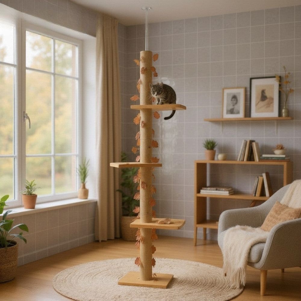 Arbre à Chat Barre Horizontale Fixation Plafond