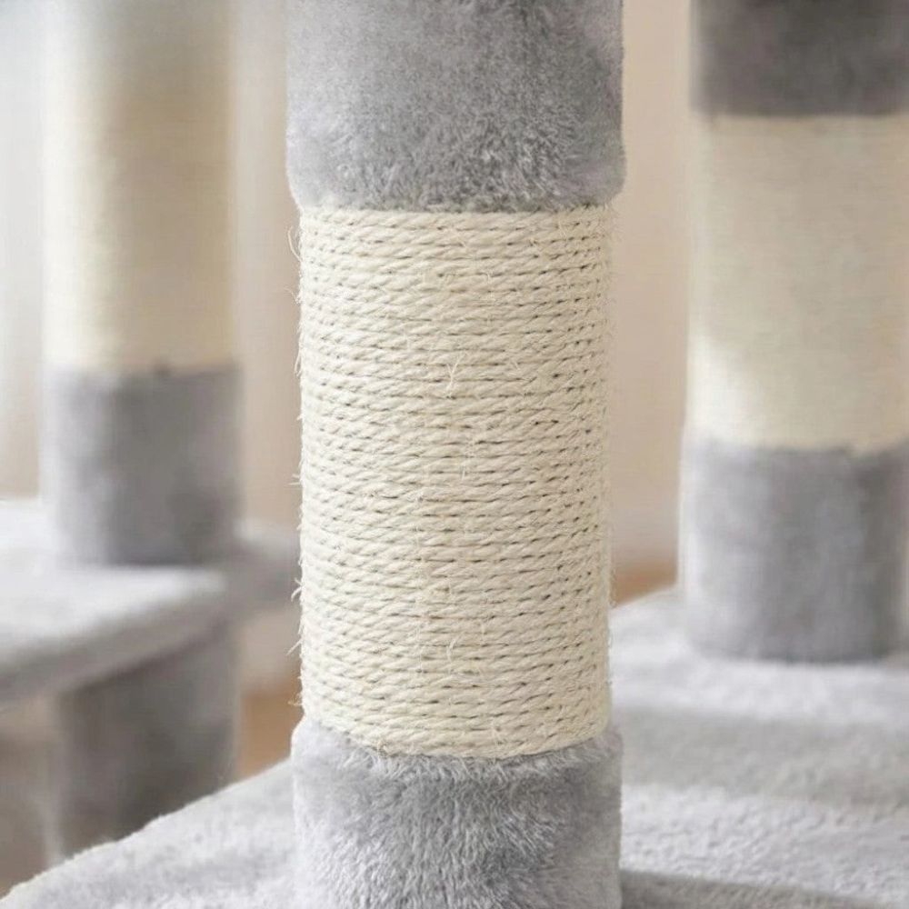 Arbre à Chat Beige avec Hamac Suspendu 170cm