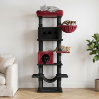 Arbre à Chat Beige avec Hamac Suspendu 170cm