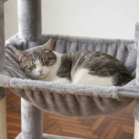 Arbre à Chat Beige avec Trou de Passage 164cm