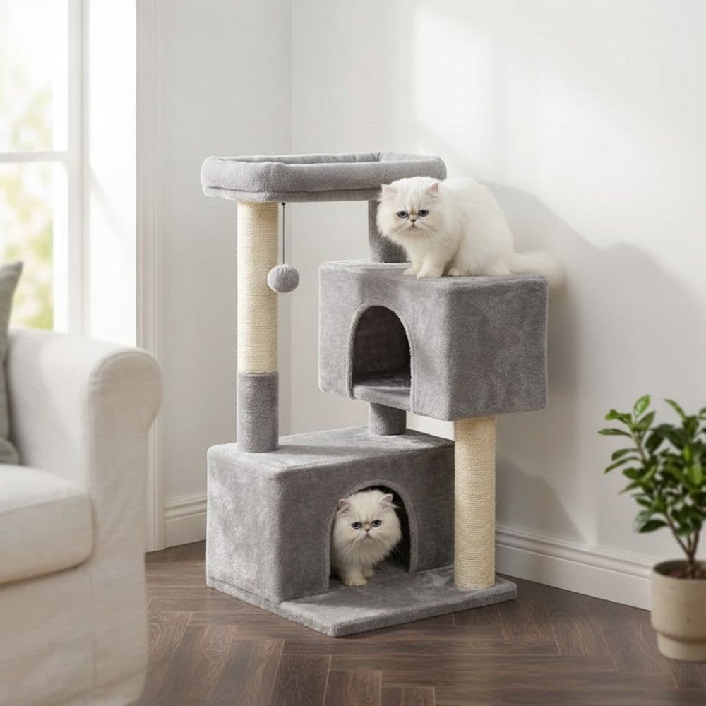 Arbre à Chat Beige Format Compact Économique 80cm