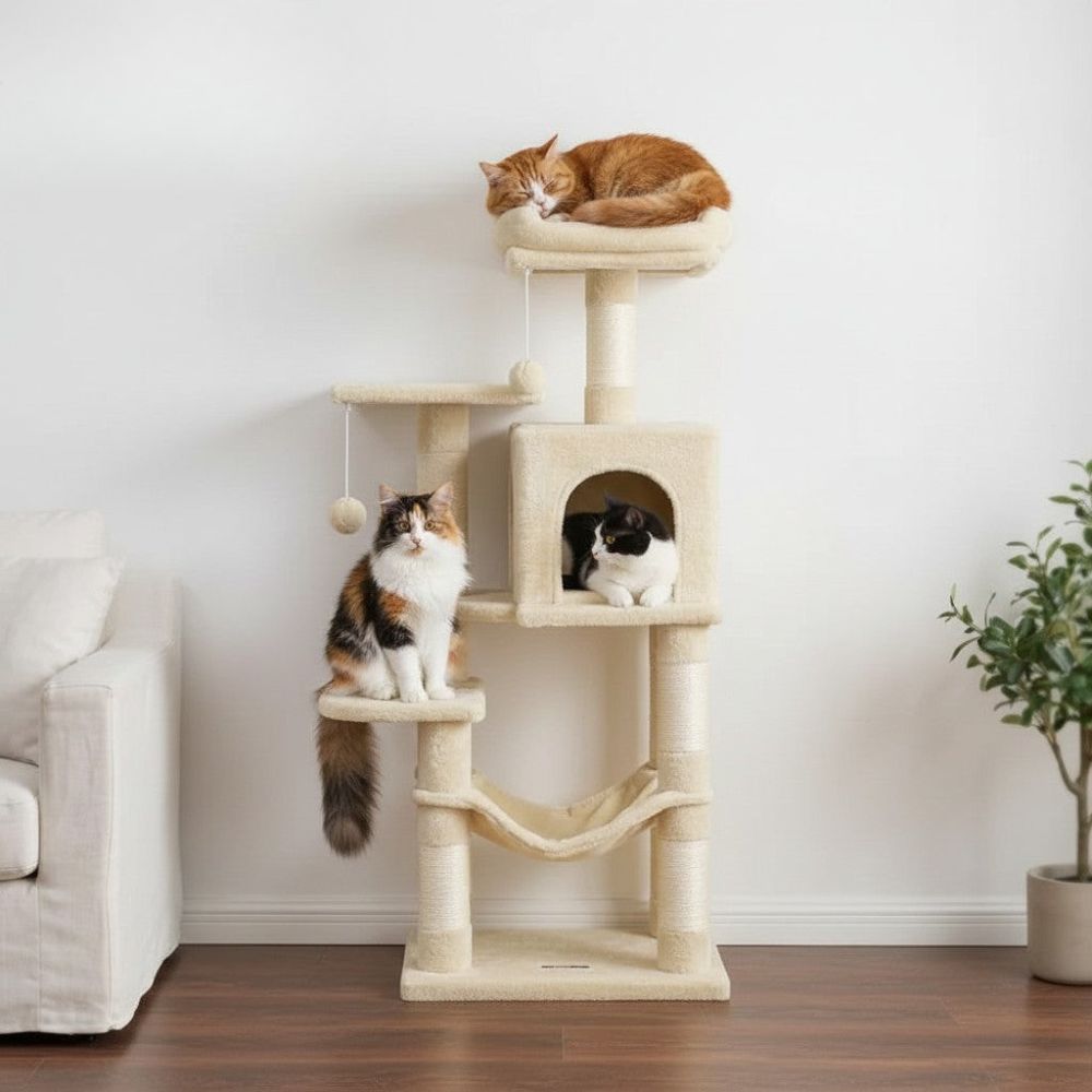 Arbre à Chat Beige Format Standard 110cm