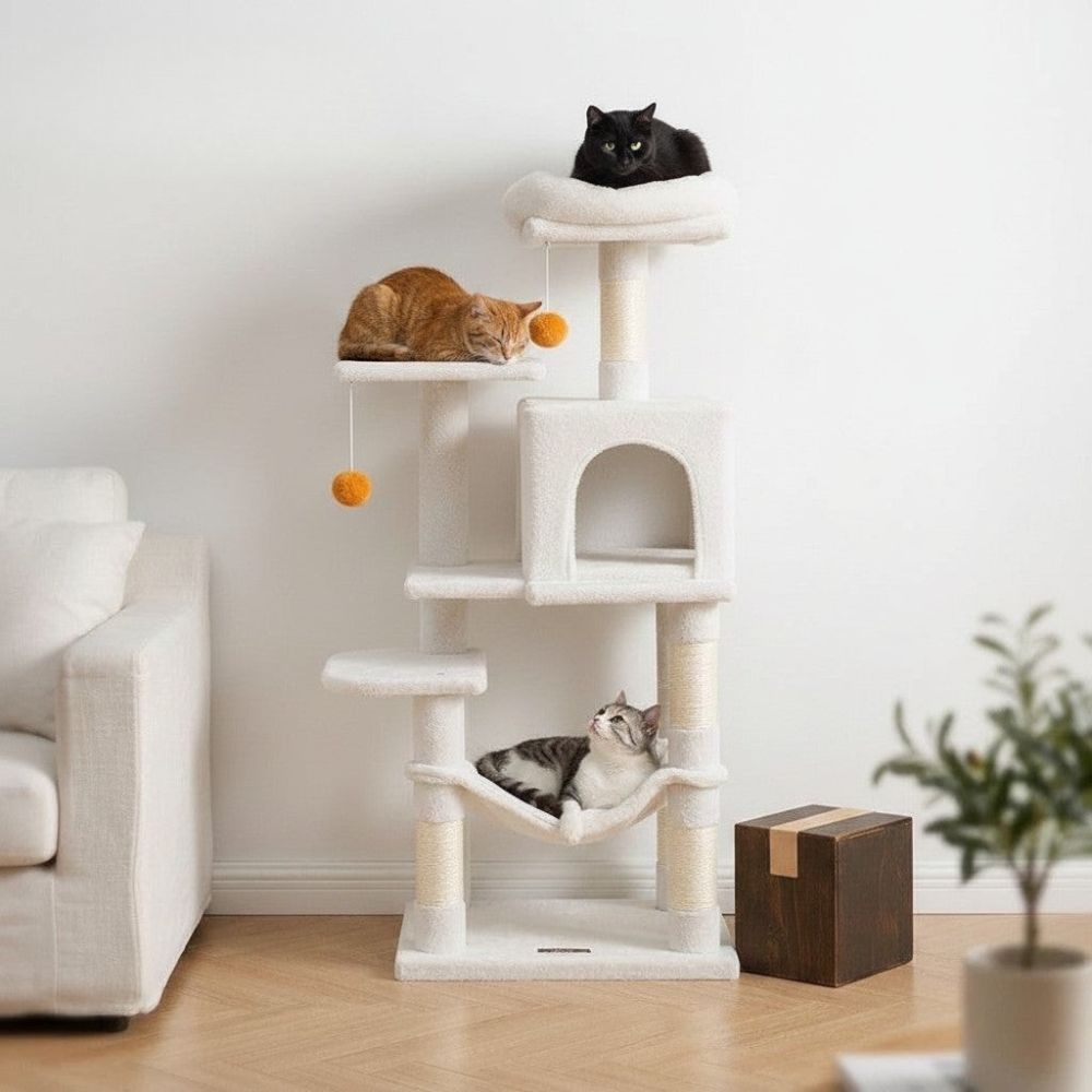 Arbre à Chat Beige Format Standard 110cm