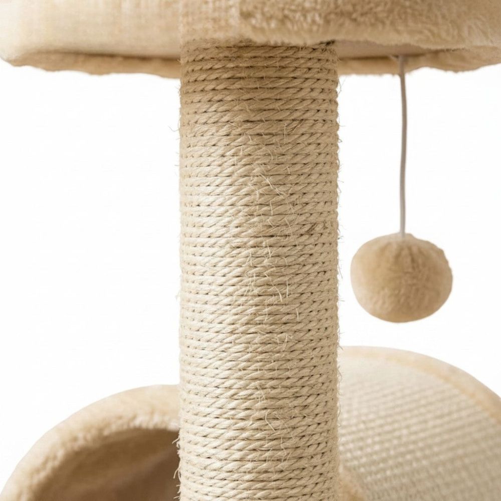 Arbre à Chat Beige Minimaliste 1 Pied 46cm