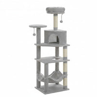 Arbre à Chat Beige Robuste Multi-Chats 140cm
