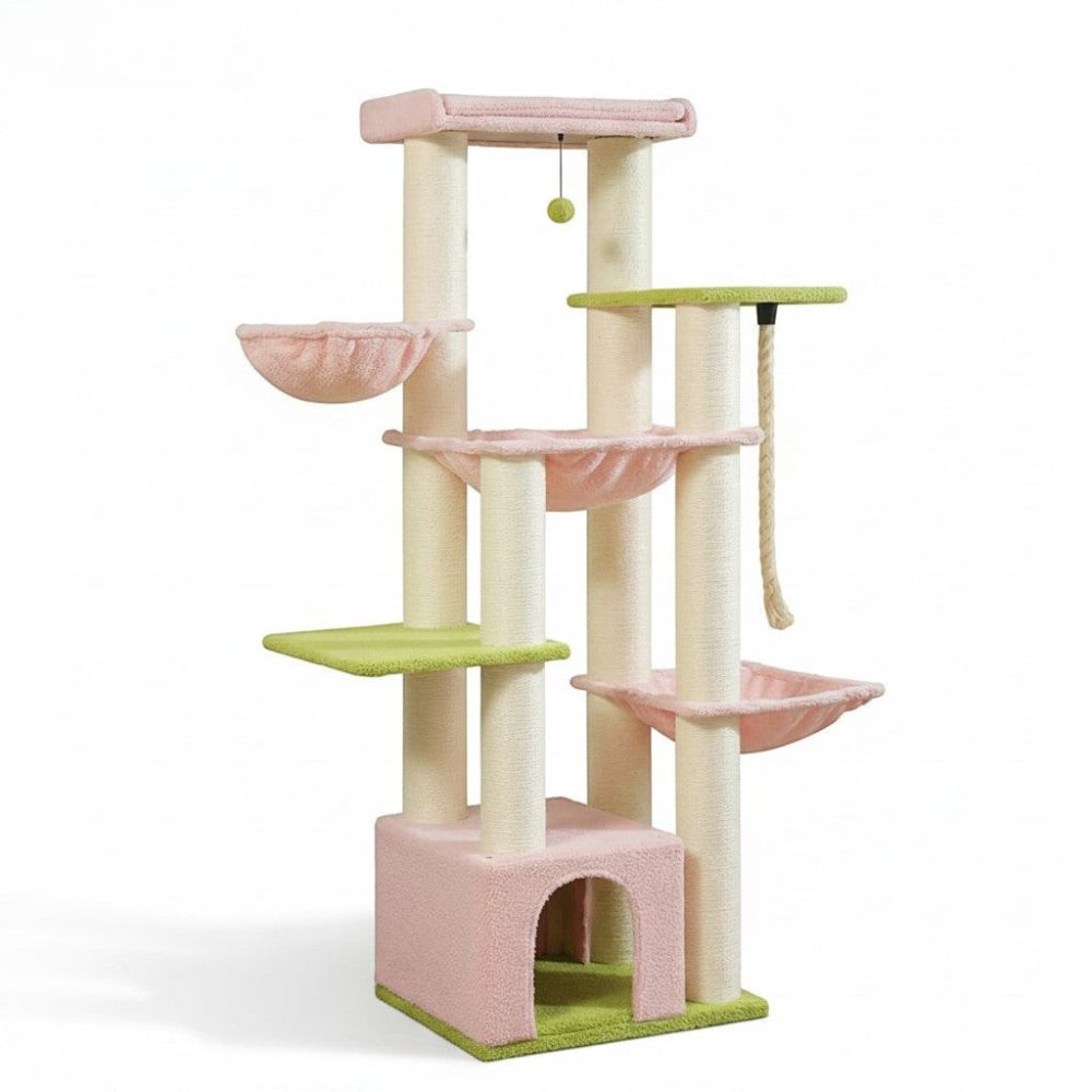 Arbre à Chat Beige XXL Grande Hauteur 170cm