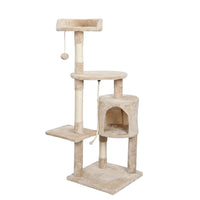 Arbre à Chat Bicolore Beige et Marron 112cm