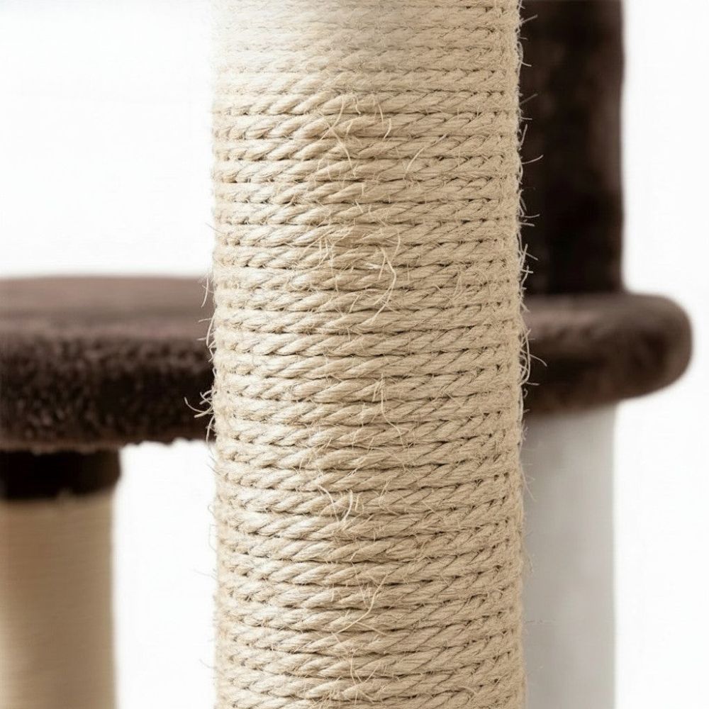 Arbre à Chat Bicolore Beige et Marron 112cm