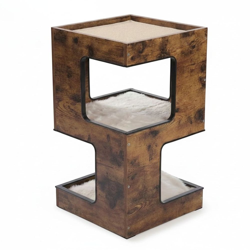 Arbre à Chat Bois Design Ultra Compact 60cm