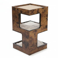 Arbre à Chat Bois Design Ultra Compact 60cm