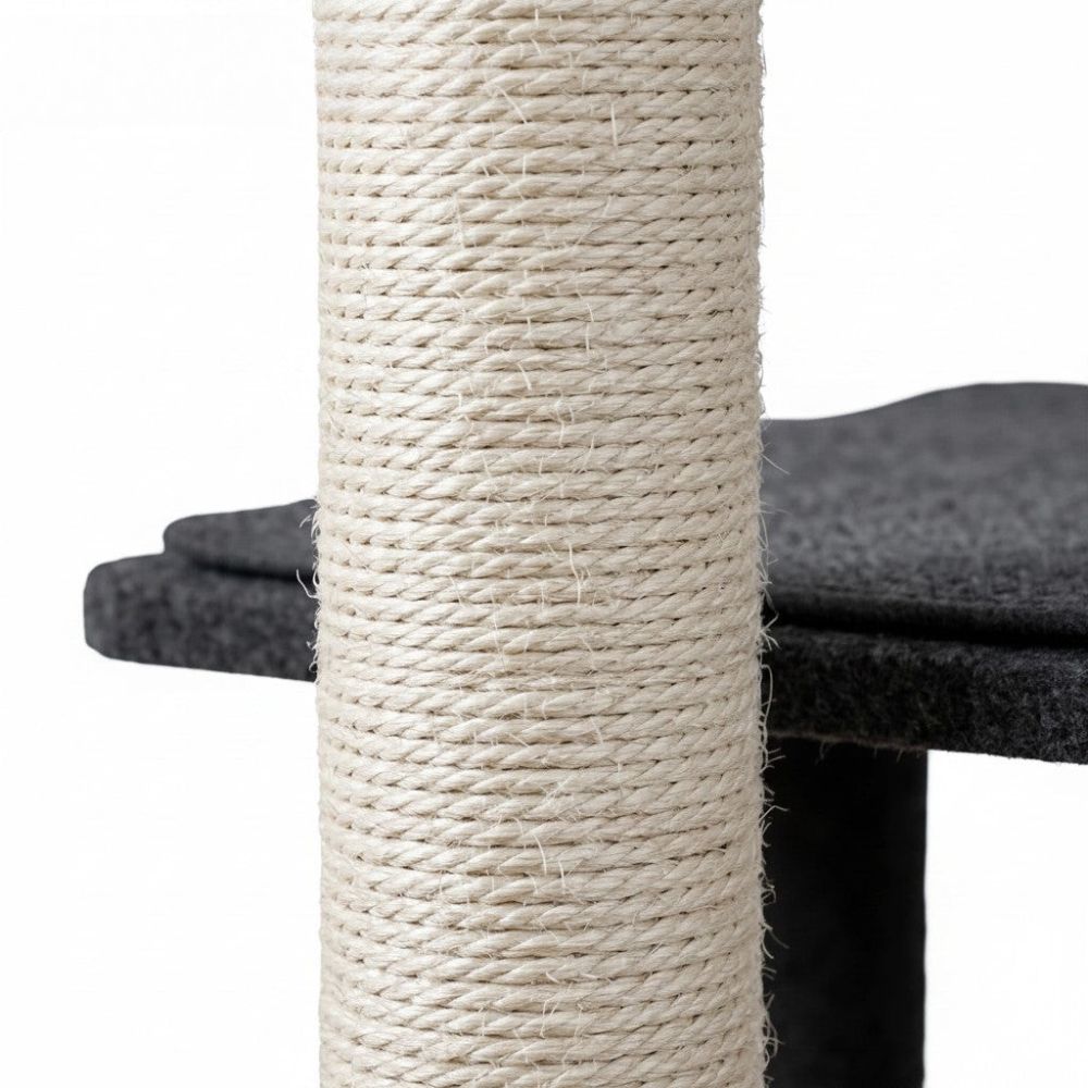 Arbre à Chat Bois et Blanc Esthétique Équilibrée 144cm