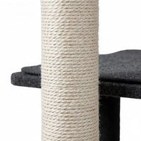 Arbre à Chat Bois et Blanc Esthétique Équilibrée 144cm