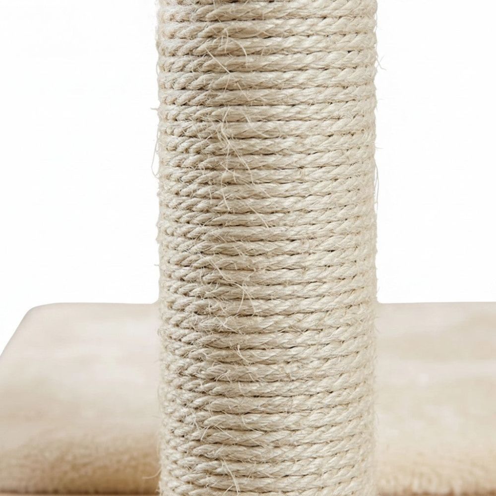 Arbre à Chat Bois et Blanc Esthétique Équilibrée 144cm