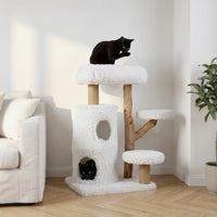Arbre à Chat Bois Flotté et Sisal Naturel 80cm