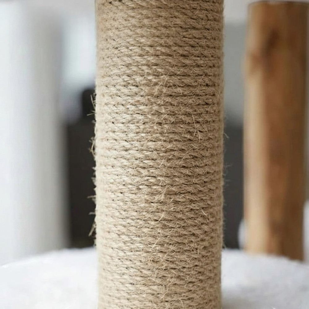 Arbre à Chat Bois Flotté et Sisal Naturel 80cm