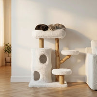 Arbre à Chat Bois Flotté et Sisal Naturel 80cm