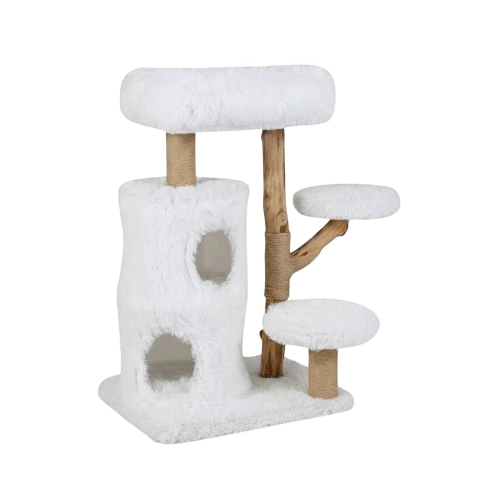 Arbre à Chat Bois Flotté et Sisal Naturel 80cm