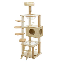 Arbre à Chat Bois Naturel Brut Inspiration Scandinave 150cm