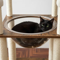 Arbre à Chat Bois Naturel Massif Colonnes Solides 108cm