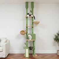 Arbre à Chat Cactus à Fixation Sol-Plafond Réglable