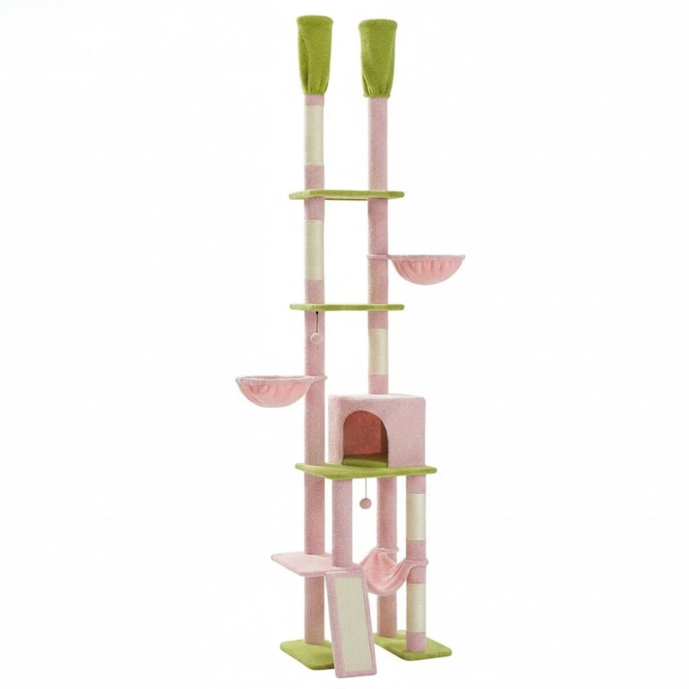 Arbre à Chat Cactus à Fixation Sol-Plafond Réglable