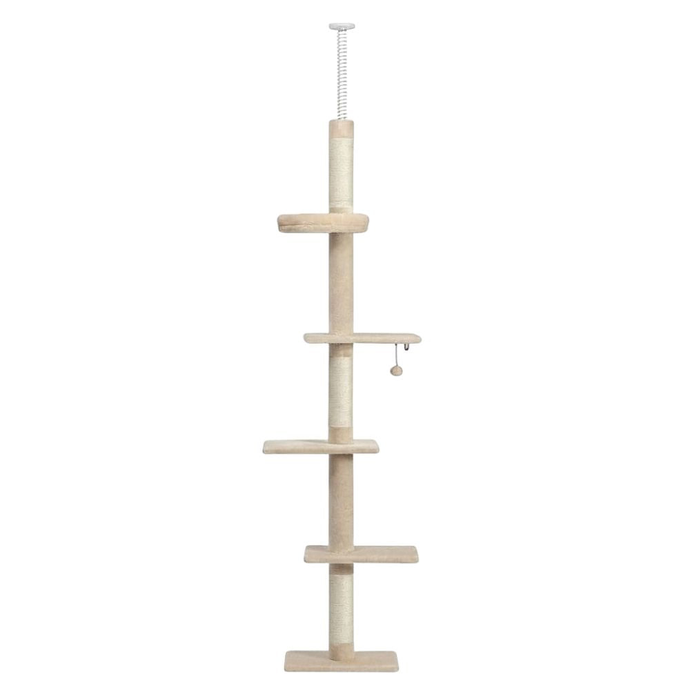 Arbre à Chat Colonne à Fixation Plafond Réglable 273cm