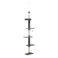 Arbre à Chat Colonne à Fixation Plafond Réglable 273cm